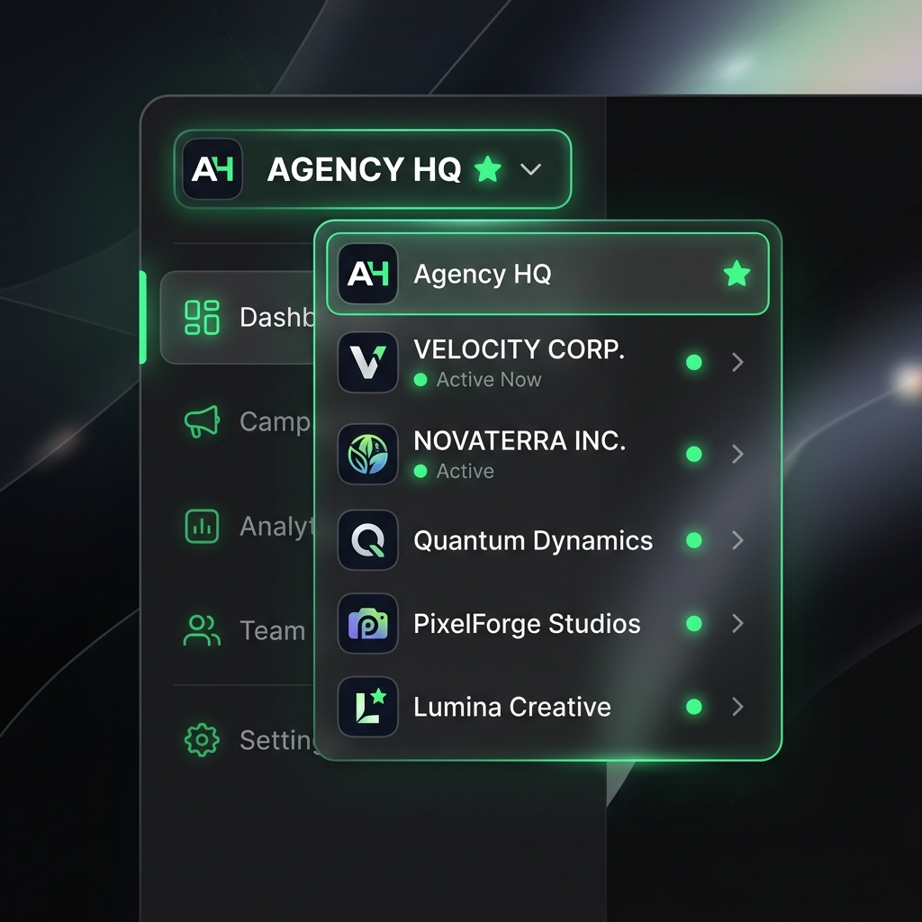 Agency Brand Switcher Interface