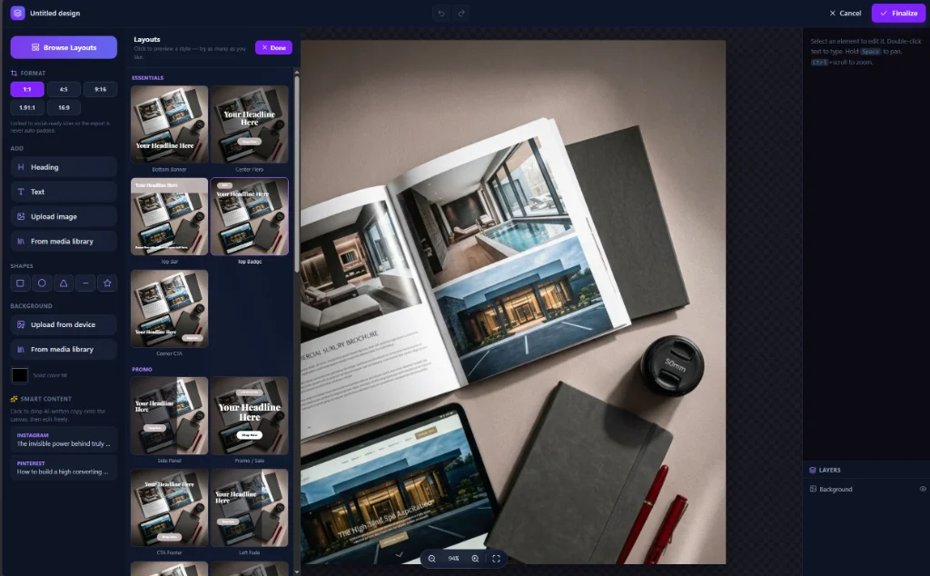 Editor layout styles